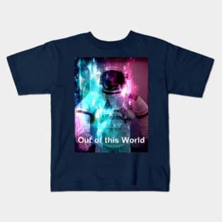 Astronaut with Beautiful Colors and Shapes Out of this World Kids T-Shirt